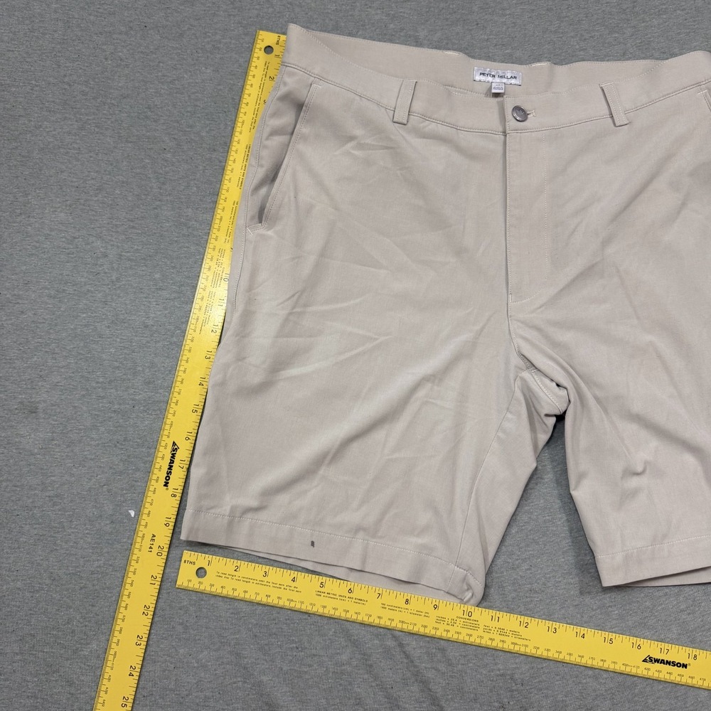 Peter Millar Shackelford Shorts 35 Beige Performance Golf Hybrid Stretch Classic - Picture 4 of 8